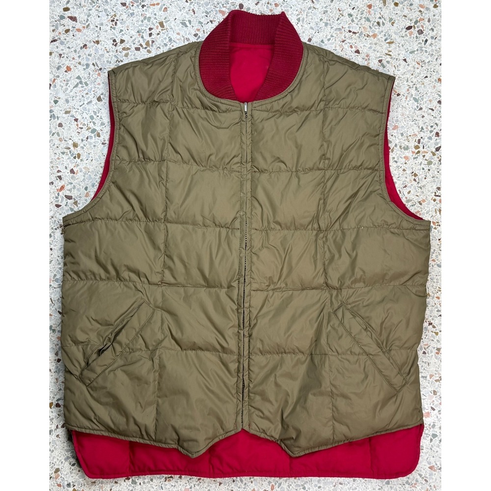 Eddie Bauer Men's Vtg Goose Down Reversible‎ Puffer Jacket Vest Size Medium